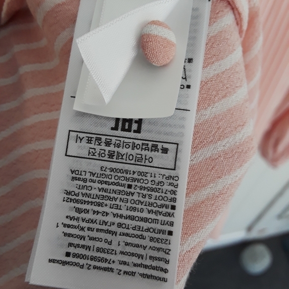 Maternity Stripped Keyhole Longsleeve Viscose Top Size M - Picture 3 of 11